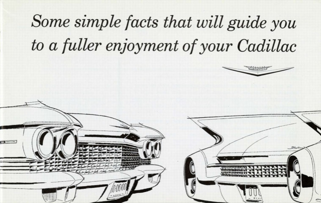 1960 Cadillac Owners Manual